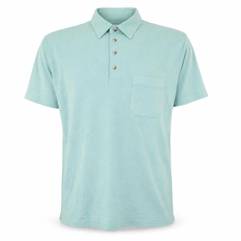 Savatini Mens Green Polyester Polo Size M Collared Button