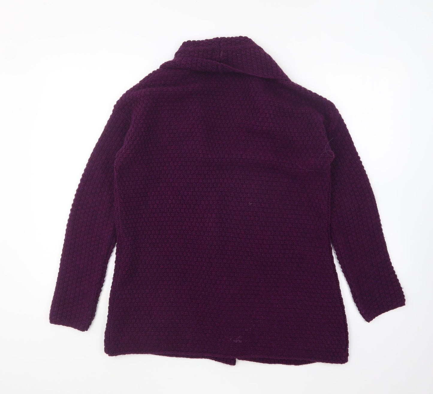 Dunnes Stores Womens Purple V-Neck Acrylic Cardigan Jumper Size S