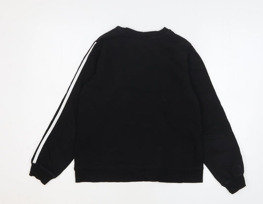ASOS Womens Black Cotton Pullover Sweatshirt Size 8 Pullover