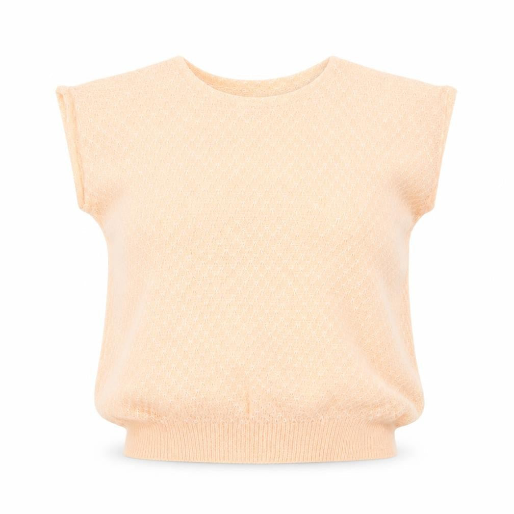 Something Special Womens Pink Round Neck Acrylic Vest Jumper Size M