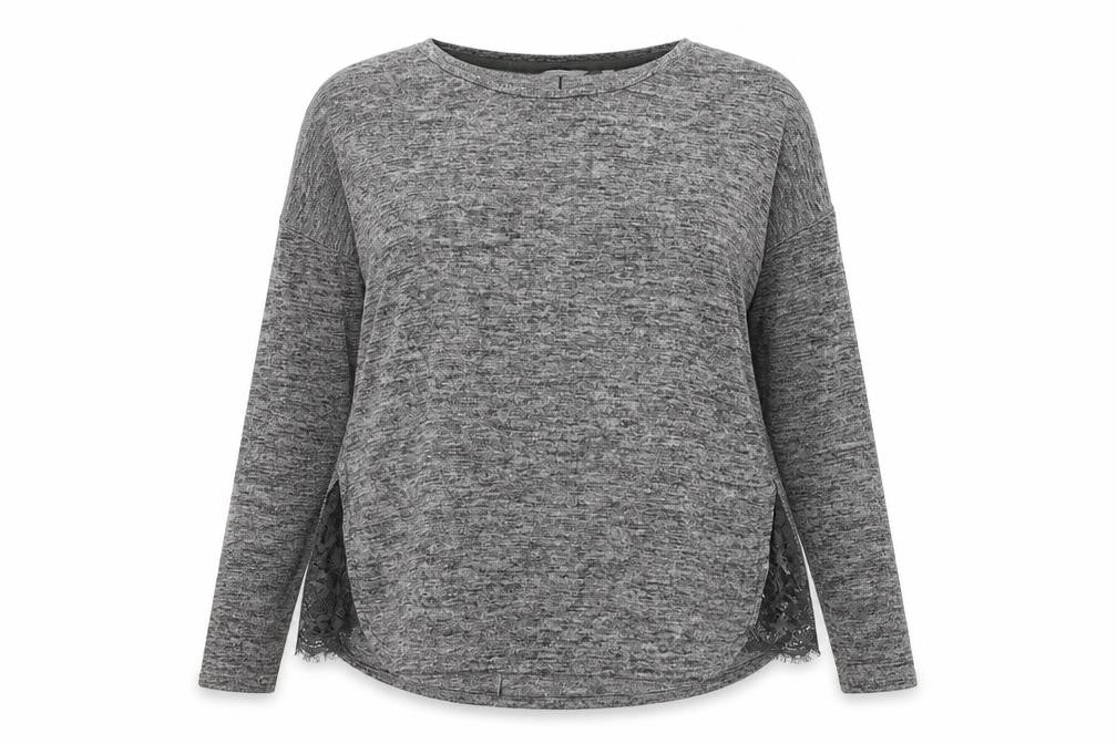 NEXT Womens Grey Round Neck Polyester Pullover Jumper Size 14