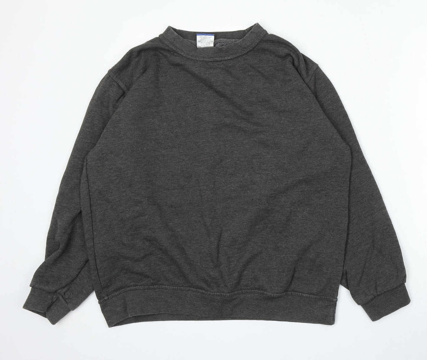 Uneek Womens Grey Cotton Pullover Sweatshirt Size M