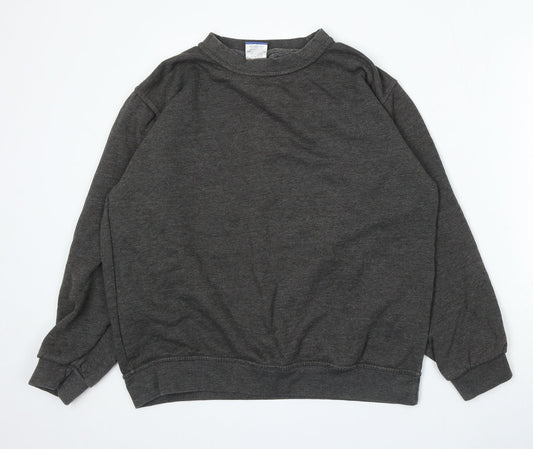 Uneek Womens Grey Cotton Pullover Sweatshirt Size M