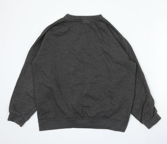 Uneek Womens Grey Cotton Pullover Sweatshirt Size M