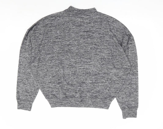 J Genevieve Womens Grey Polyester Pullover Sweatshirt Size L Pullover - Tired Girl Club, Batwing
