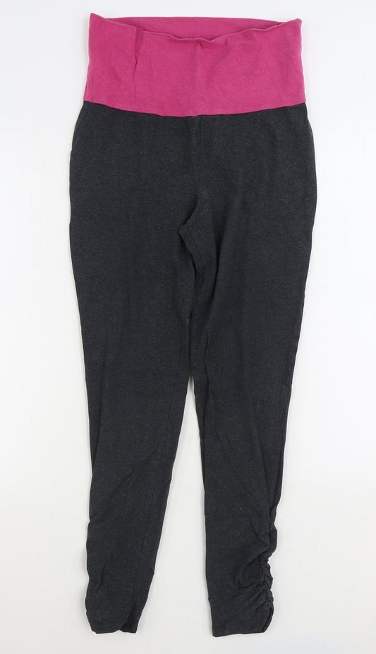 DECATHLON Womens Grey Cotton Jogger Leggings Size L L28 in