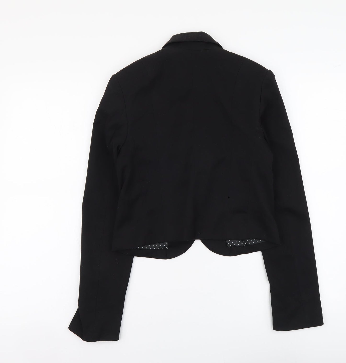 H&M Womens Black Polyester Jacket Suit Size 4