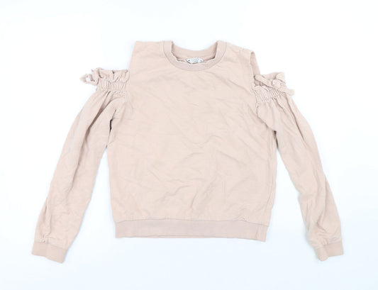 Candy Girls Pink Cotton Pullover Sweatshirt Size 13 Years
