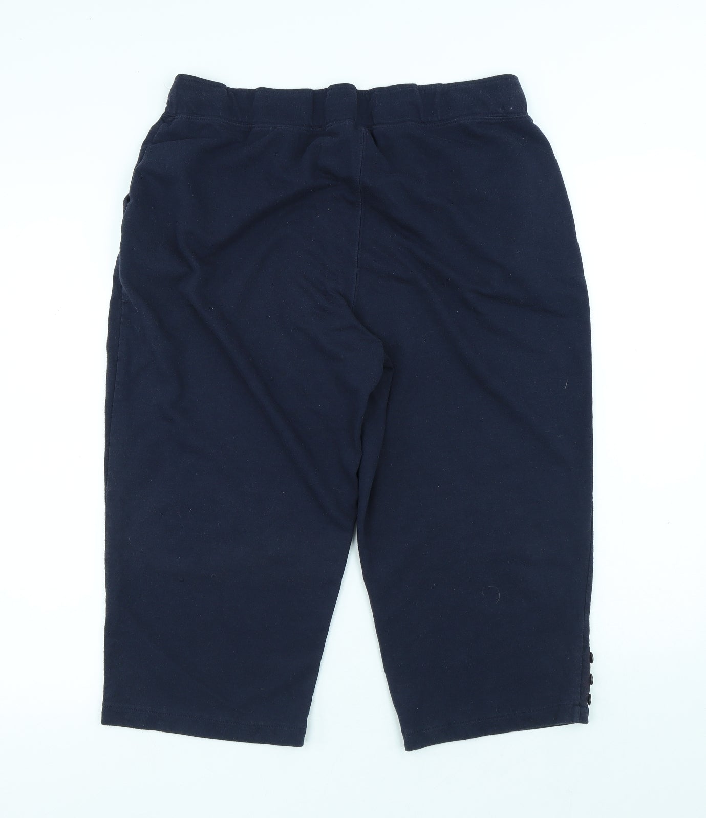 BM Womens Blue Polyester Sweat Shorts Size M L17 in Regular Drawstring