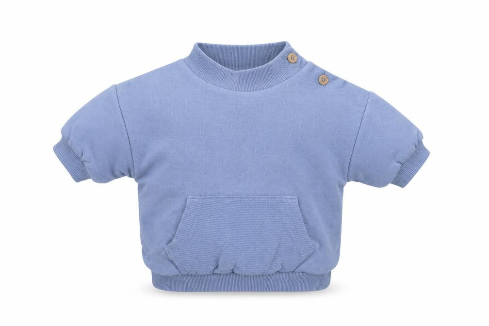 George Boys Blue Cotton Pullover Jumper Size 0-3 Months Button