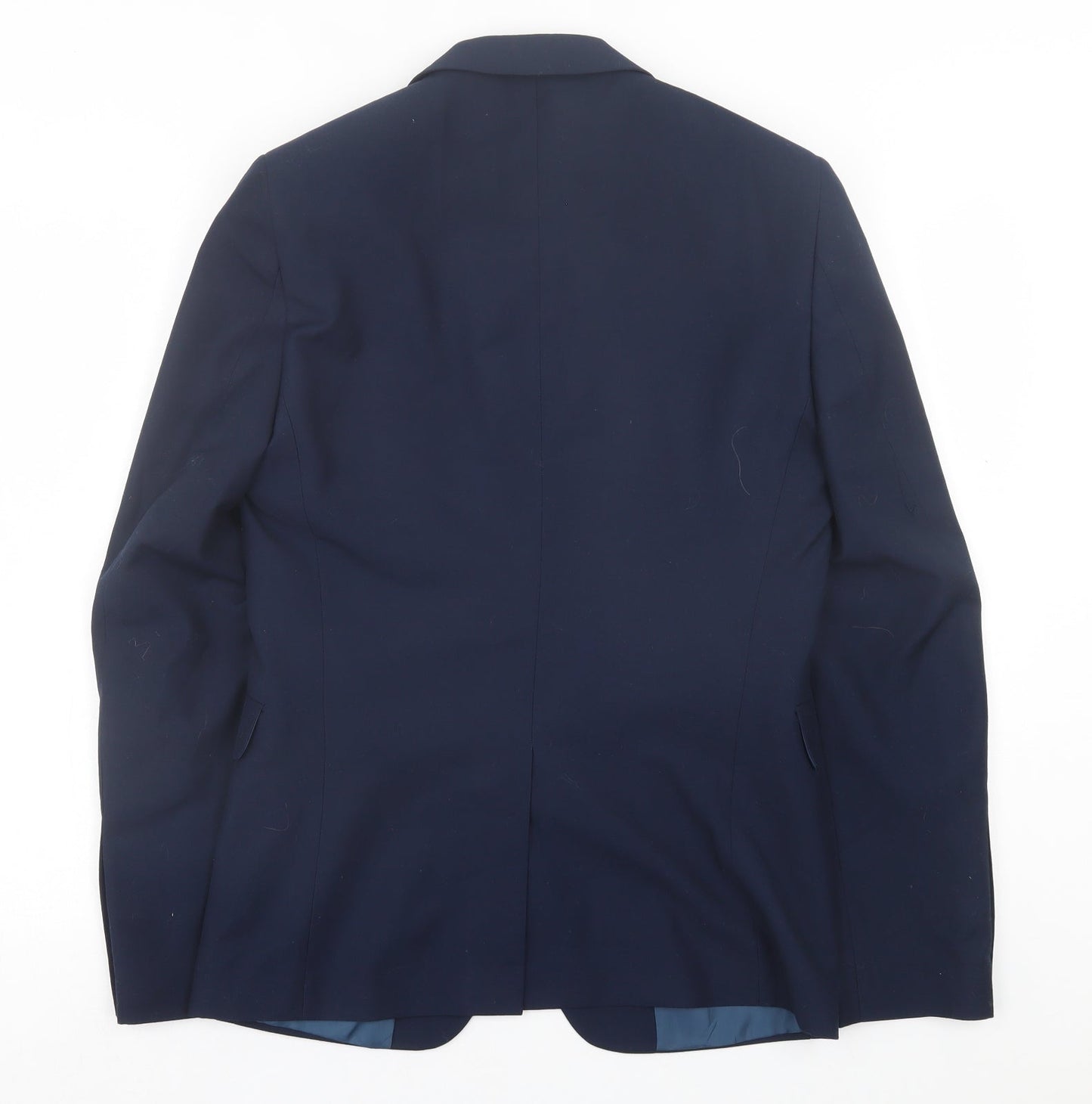 Burton Mens Blue Polyester Suit Jacket Size 36