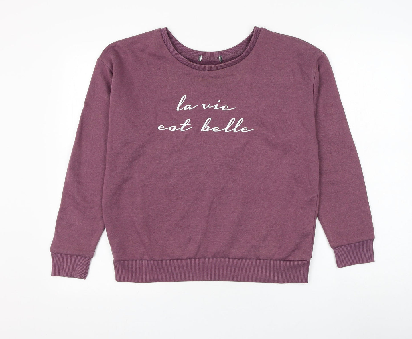 Primark Womens Purple Polyester Pullover Sweatshirt Size 8 Pullover - La Vie Est Belle