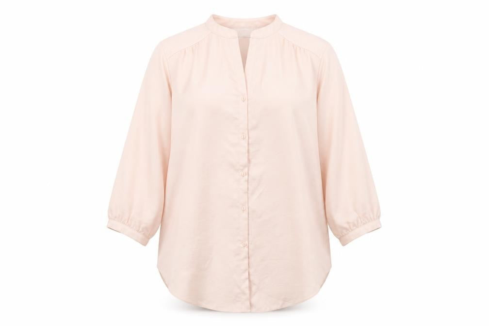 Gerard Womens Pink Polyester Basic Button-Up Size 18 V-Neck