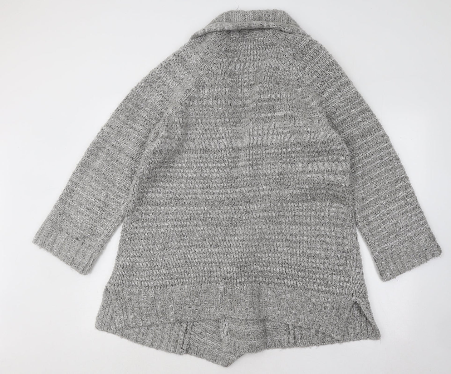 Cherokee Womens Grey Collared Acrylic Cardigan Jumper Size 12