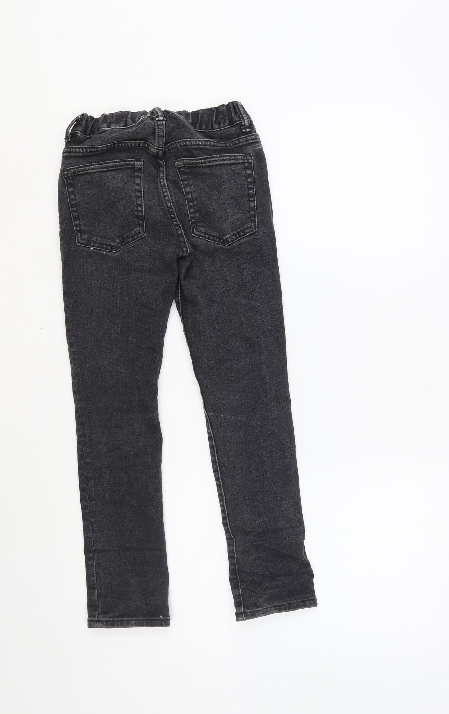 Gap Girls Grey Cotton Skinny Jeans Size 8 Years Regular Button