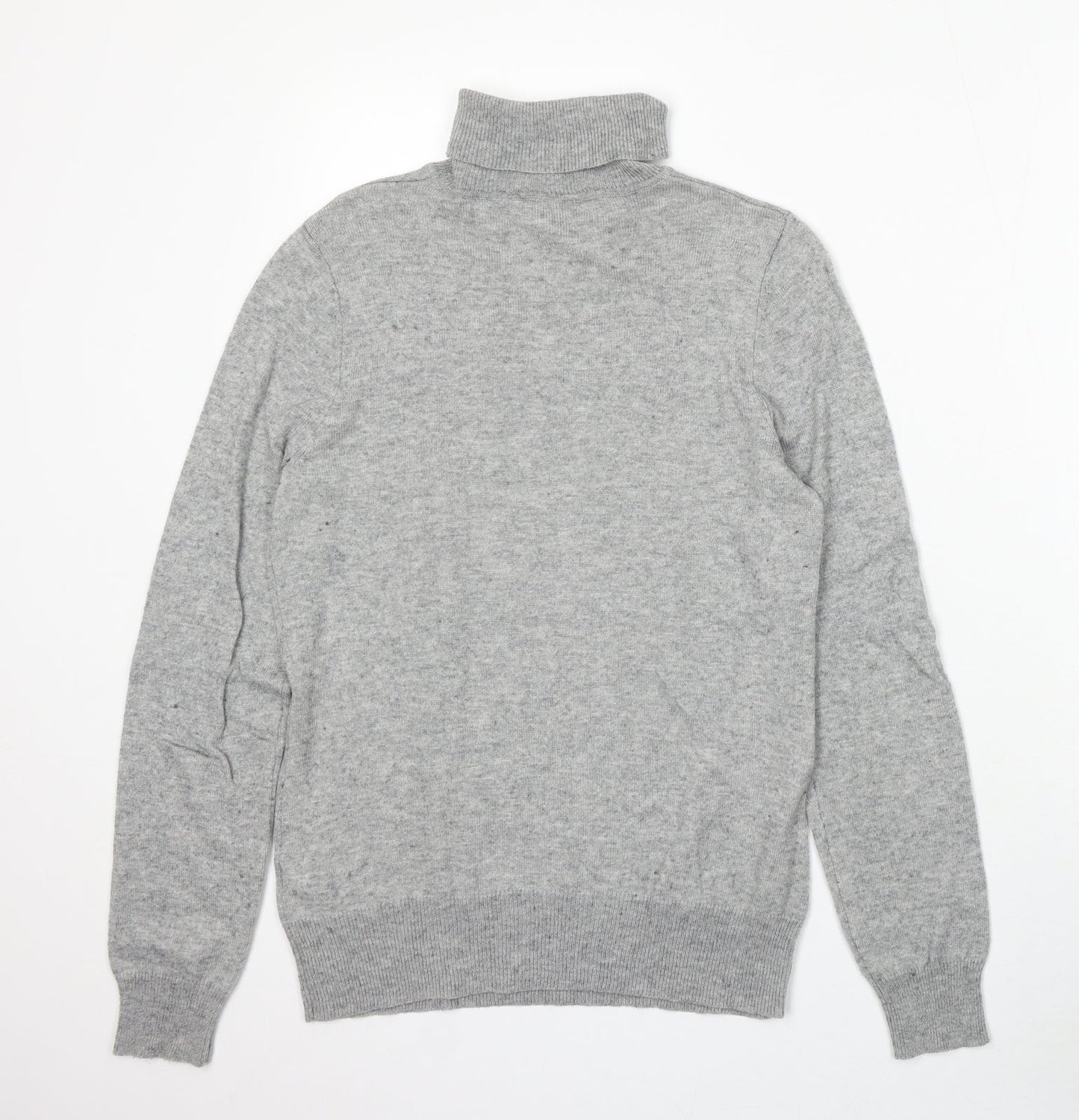 BHS Womens Grey Roll Neck Polyester Pullover Jumper Size 10