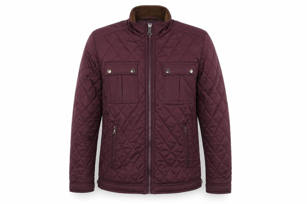 Dunnes Womens Purple Quilted Coat Size M Zip