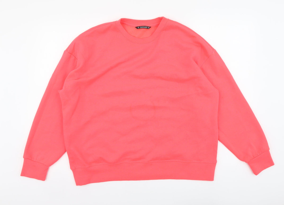 Dunnes Womens Pink Polyester Pullover Sweatshirt Size M Pullover
