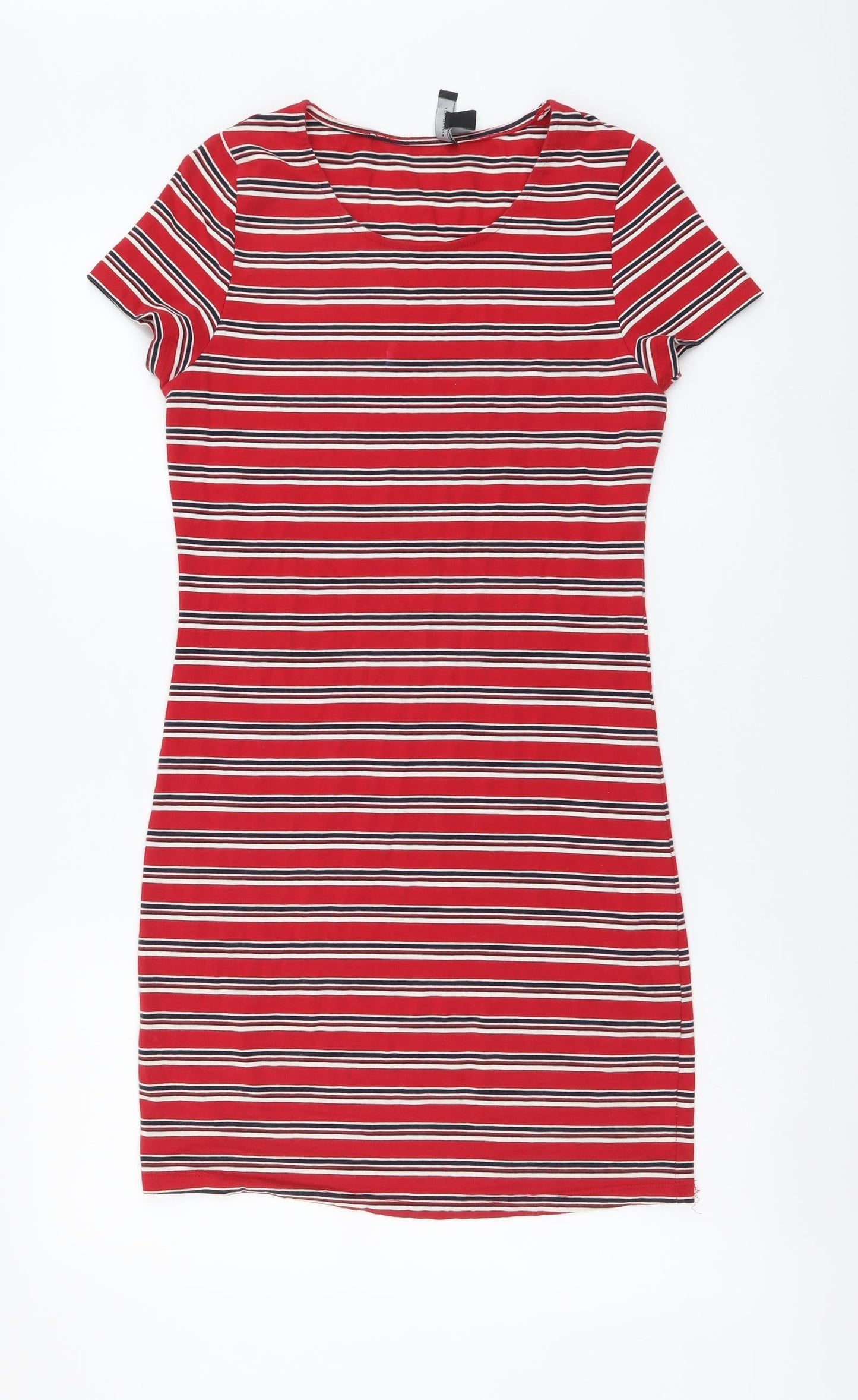 Atmosphere Womens Red Striped Polyester Bodycon Size 12 Round Neck Pullover