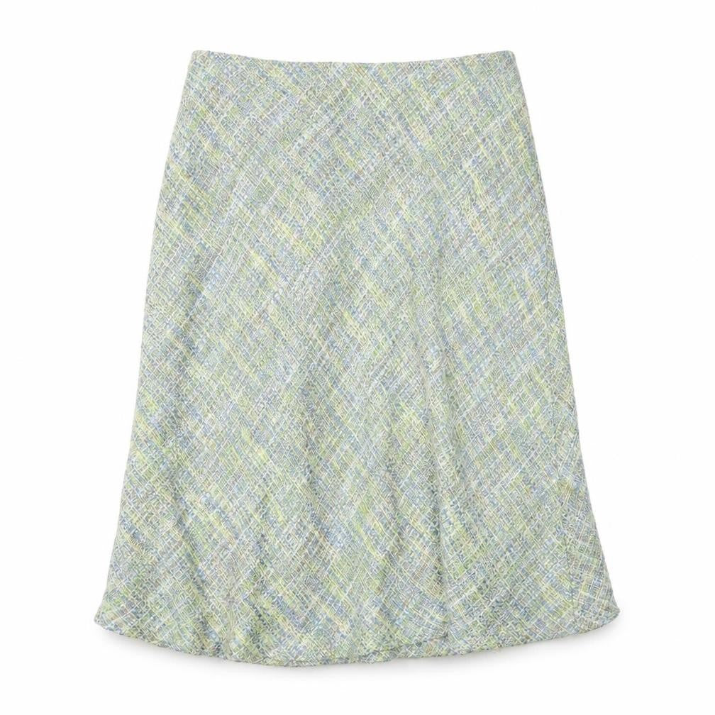 Preworn Womens Multicoloured Acrylic A-Line Skirt Size 14 Zip