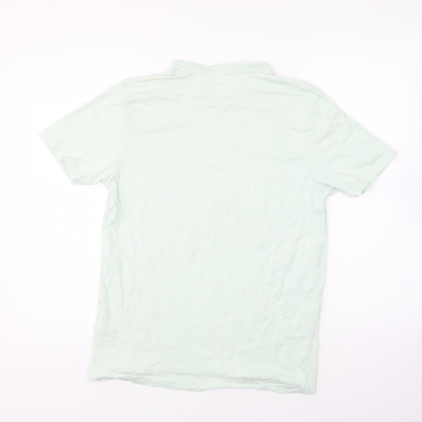 Dunnes Stores Womens Green Cotton Basic T-Shirt Size S Round Neck - Its that time