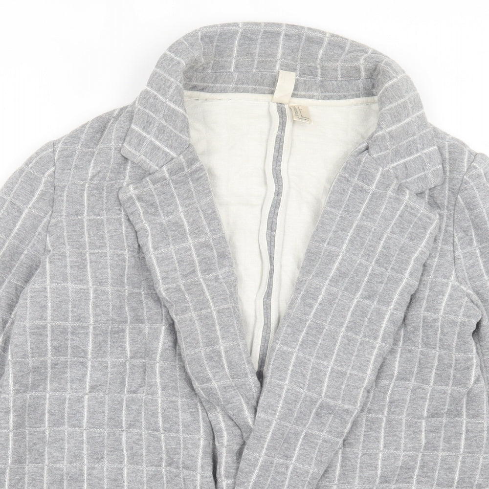 Forever & Exclusive Womens Grey Plaid Jacket Blazer Size S