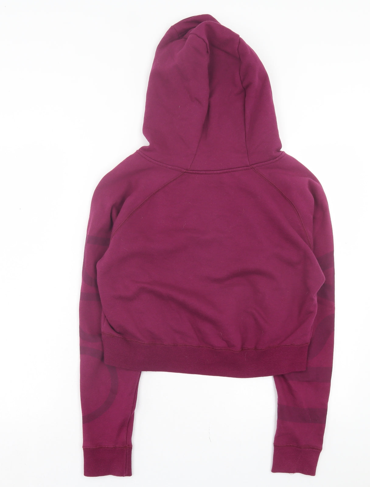 usa Womens Purple Cotton Pullover Hoodie Size 8 Pullover - Crop
