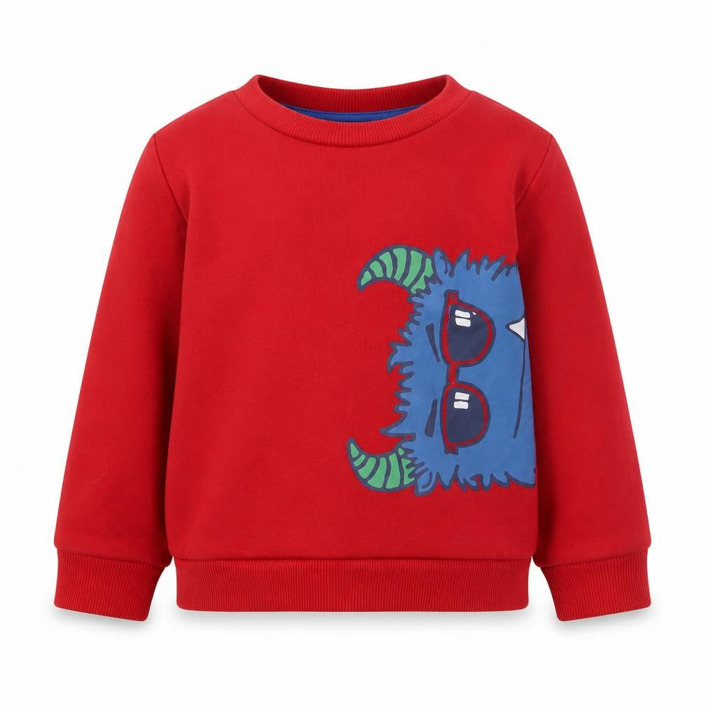 Primark Boys Red Cotton Pullover Sweatshirt Size 2-3 Years Pullover - Monster