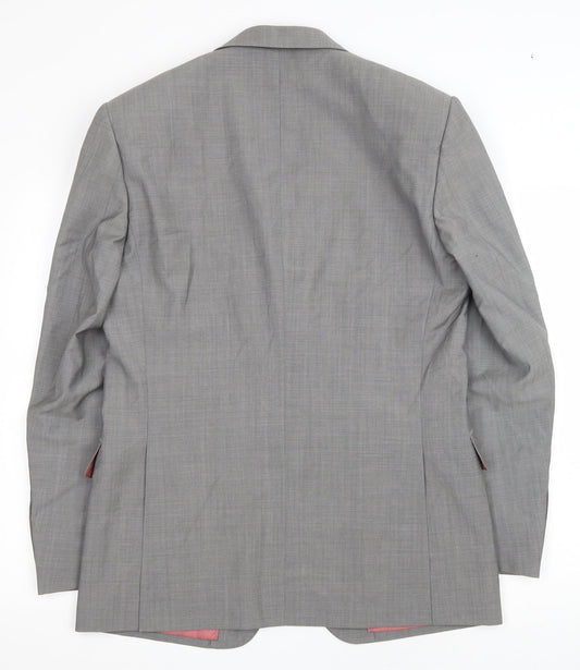 Marks and Spencer Mens Grey Wool Jacket Blazer Size 38