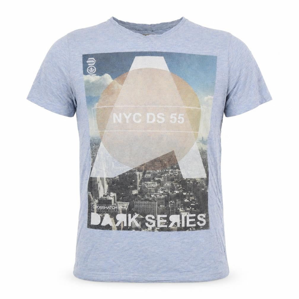 Mens UK Size S Crosshatch Multicoloured  Polyester T-Shirt