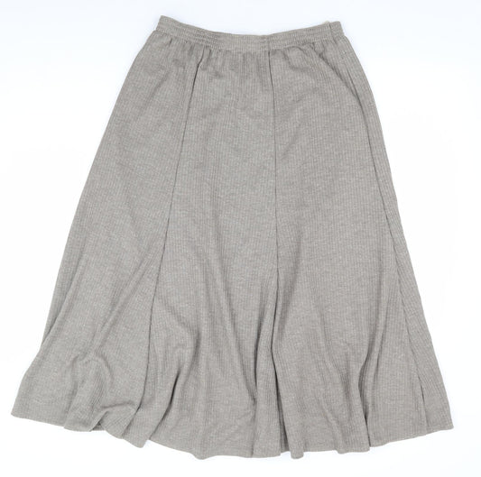 Finn Karelia Womens Beige Polyester Trumpet Skirt Size 14 - Ribbed
