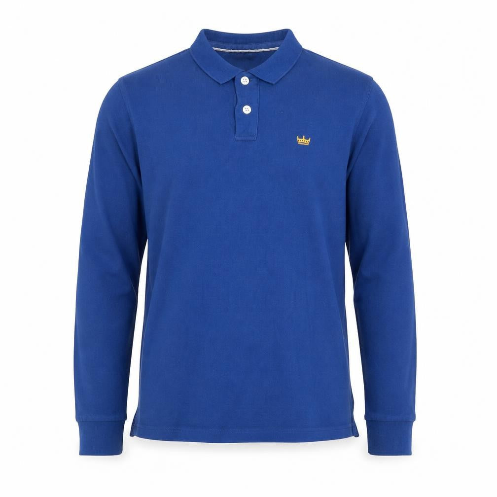 Industrialise Mens Blue Cotton Polo Size S Collared Button