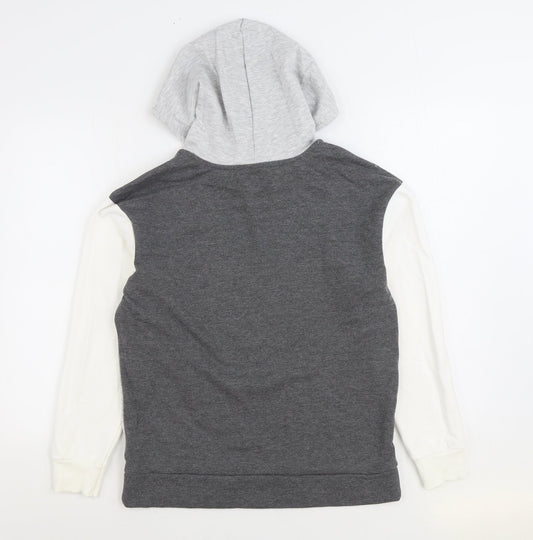 George Womens Multicoloured Colourblock Cotton Pullover Hoodie Size S Pullover