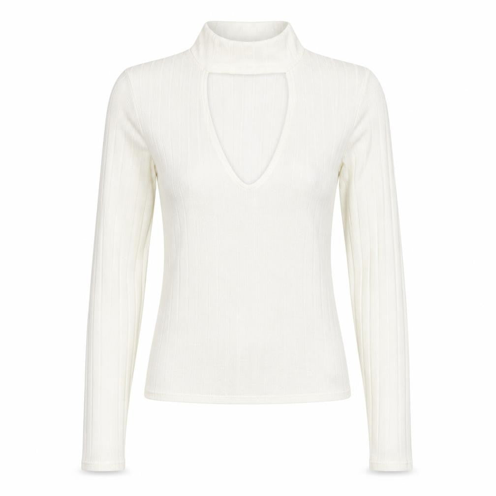 H&M Womens Ivory Polyester Basic Blouse Size S Halter
