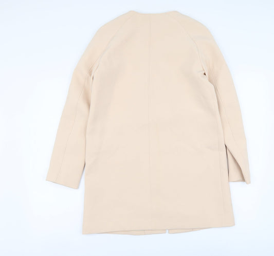 H&M Womens Beige Jacket Coat Size S Zip