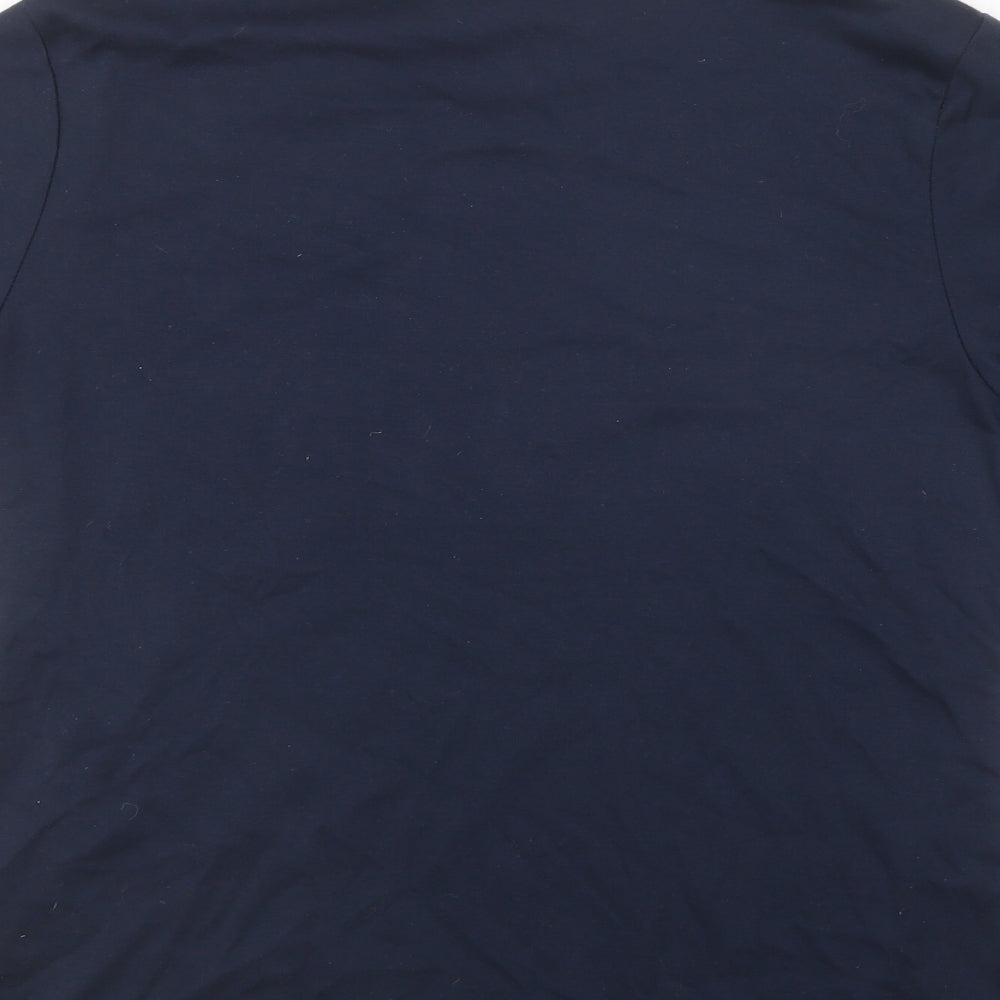 Paramour Womens Blue Polyester Basic T-Shirt Size M Round Neck