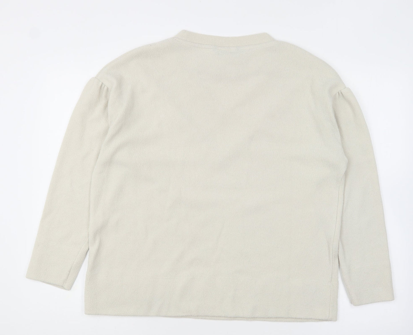 Dunnes Stores Womens Grey Round Neck Polyester Pullover Jumper Size M