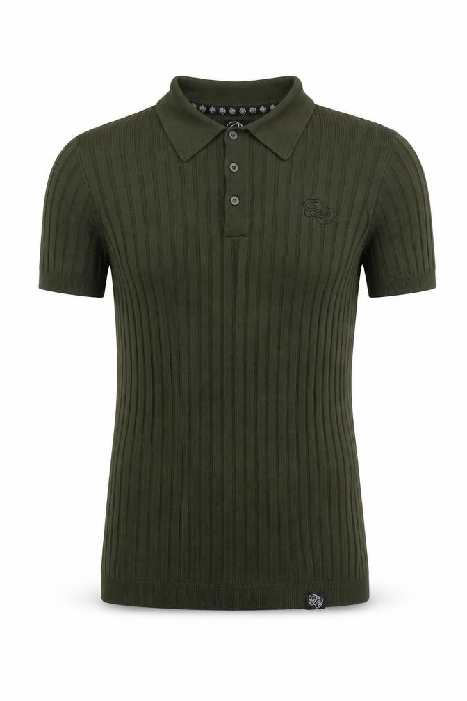 Fabric Mens Green Viscose Polo Size XS Collared Button