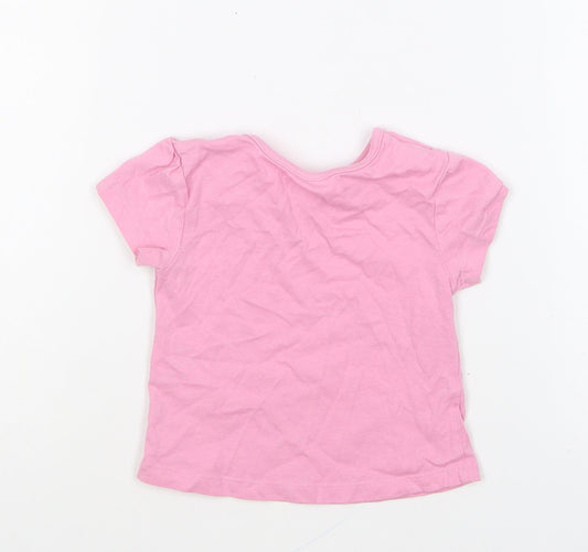 Studio Girls Pink Cotton Basic T-Shirt Size 6-9 Months Round Neck Pullover - I'm Cute