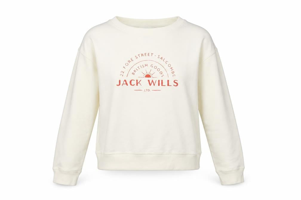 Womens UK 6 Regular Jack Wills White Pullover Sweatshirt