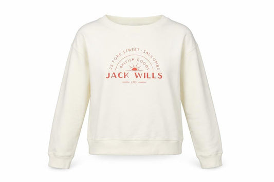 Womens UK 6 Regular Jack Wills White Pullover Sweatshirt