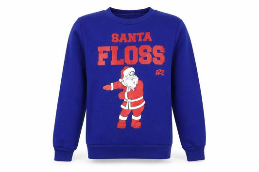 Preworn Womens Blue Polyester Pullover Sweatshirt Size XS Pullover - Santa Floss
