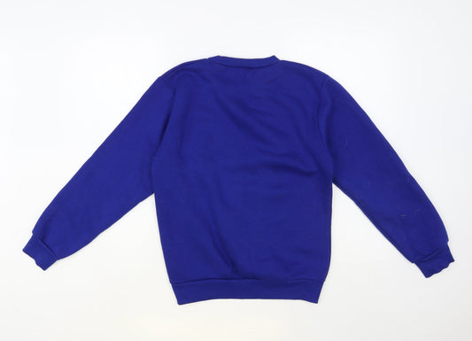 Preworn Womens Blue Polyester Pullover Sweatshirt Size XS Pullover - Santa Floss