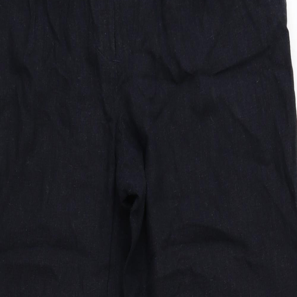 M&Co Womens Black Linen Size 12 L26 in Regular