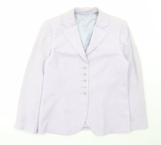 Preworn Womens Purple Jacket Blazer Size M Button