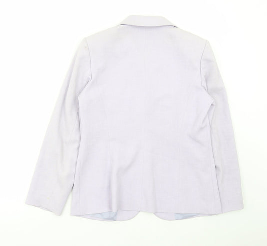 Preworn Womens Purple Jacket Blazer Size M Button