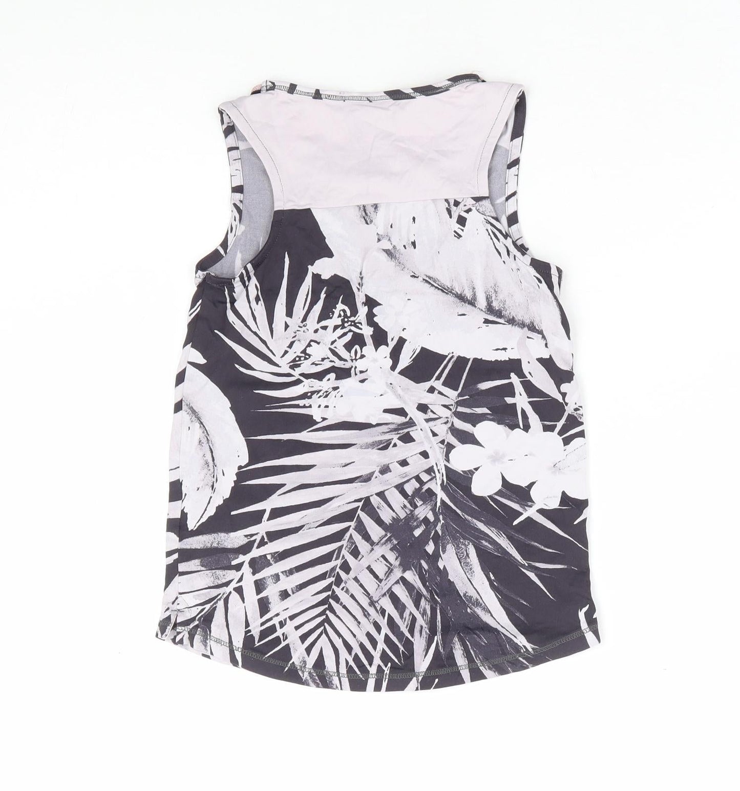NEXT Girls Grey Geometric Nylon Basic Tank Size 5 Years Round Neck Pullover