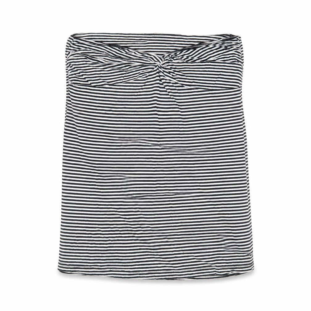 Dorothy Perkins Womens Black Striped 100% Cotton Basic Tank Size 14 Off the Shoulder - Ruched Bandeau
