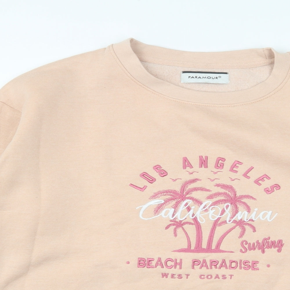 Paramour Womens Pink Cotton Pullover Sweatshirt Size S Pullover - Los Angeles