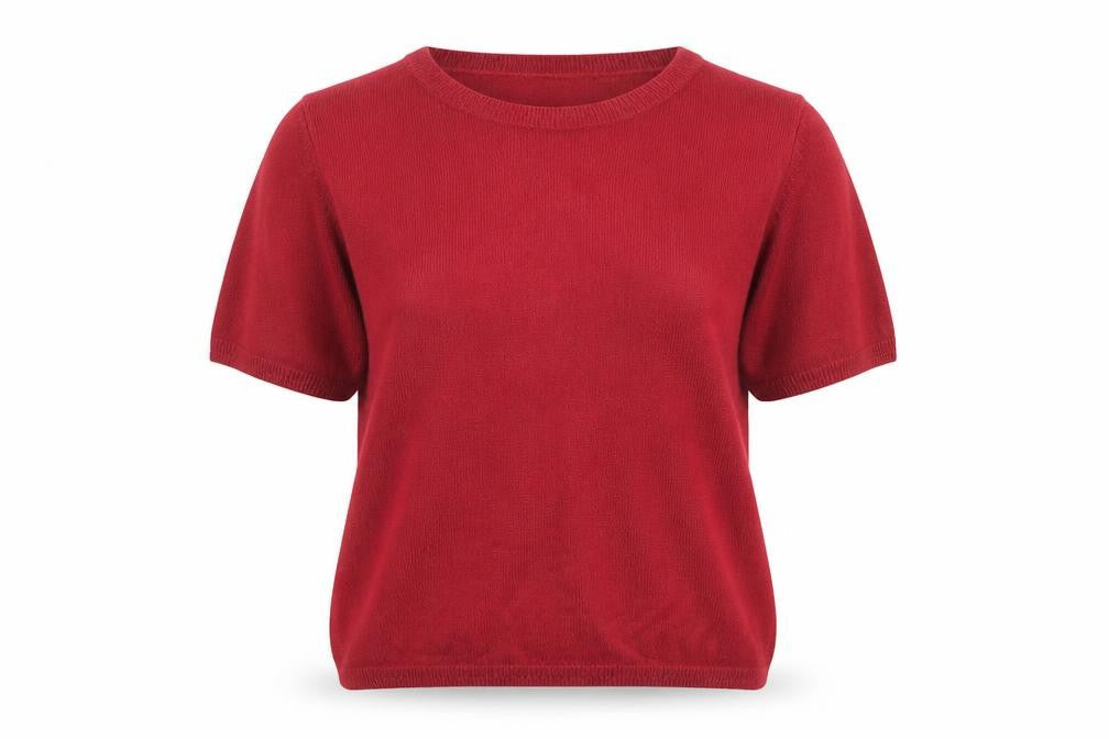 Marks and Spencer Womens Red Crew Neck Acrylic Pullover Jumper Size 12